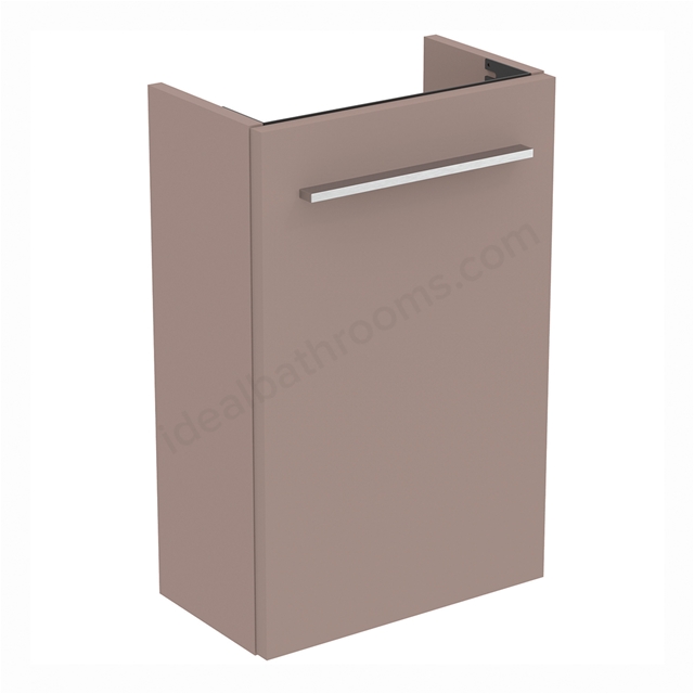 Ideal Standard i.life S 41cm floor standing guest washbasin unit with 1 door; Matt Greige