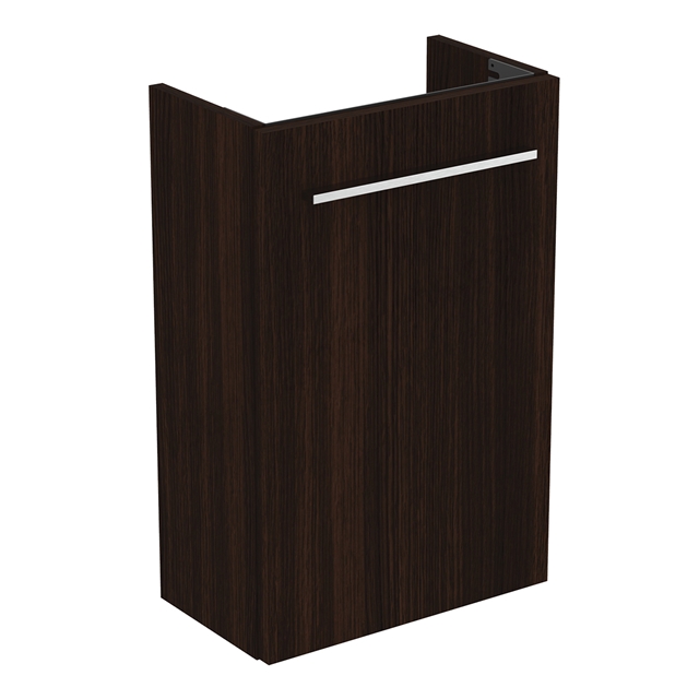 Ideal Standard i.life S 41cm floor standing guest washbasin unit with 1 door; Coffee Oak