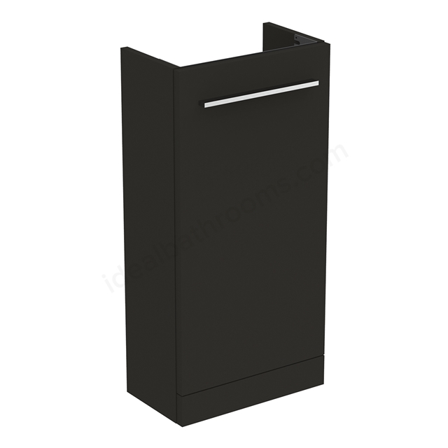 Ideal Standard i.life S 41cm guest washbasin unit with 1 door; Matt Carbon Grey