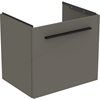 Ideal Standard i.life S 500mm Compact Wall Hung Vanity Unit; 1 Drawer - Matt Quartz Grey