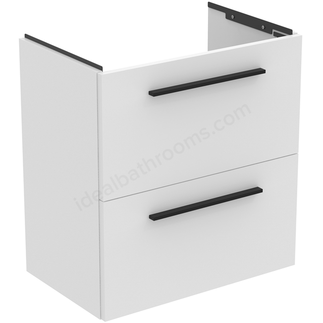 Ideal Standard i.life S 600mm 2 Drawer Compact Wall Hung Vanity Unit - Matt White