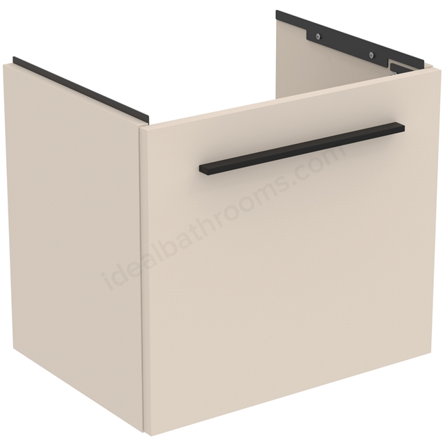 Ideal Standard i.life S 500mm Compact Wall Hung Vanity Unit; 1 Drawer - Sand Beige Matt