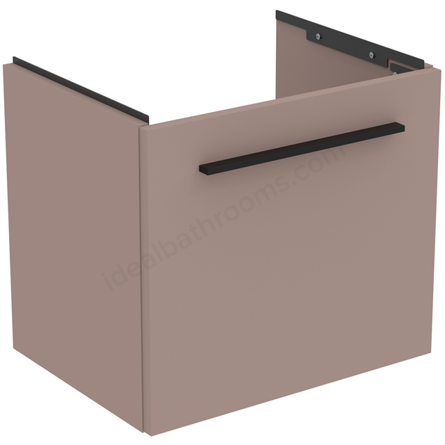 Ideal Standard i.life S 500mm Compact Wall Hung Vanity Unit; 1 Drawer - Greige Matt