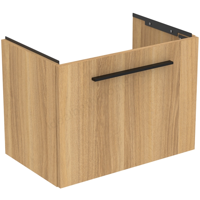 Ideal Standard i.life 600mm Compact Wall Hung Vanity Unit; 1 Drawer - Natural Oak