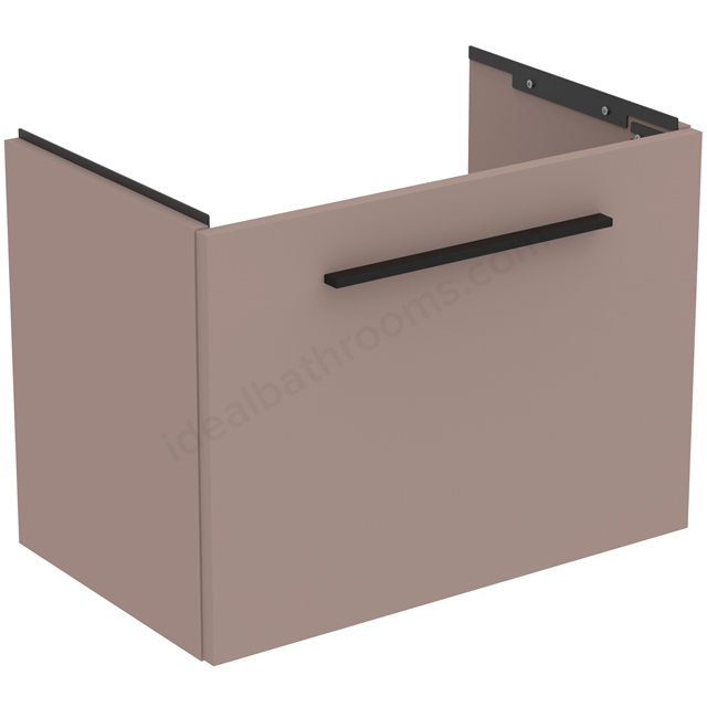 Ideal Standard i.life 600mm Compact Wall Hung Vanity Unit; 1 Drawer - Greige Matt