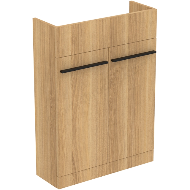 Ideal Standard i.life S 600mm Compact Semi Countertop Basin Unit with 2 Doors - Natural Oak