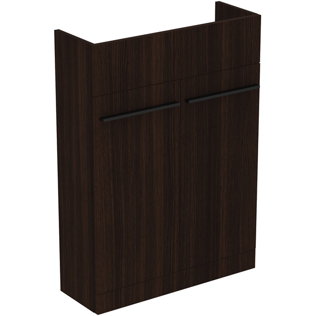 Ideal Standard i.life S 600mm Compact Semi Countertop Basin Unit with 2 Doors - Coffee Oak