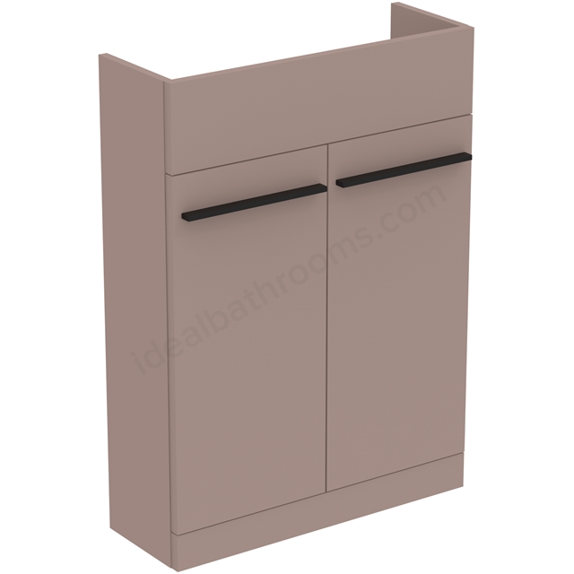 Ideal Standard i.life S 600mm Compact Semi Countertop Basin Unit with 2 Doors - Greige Matt 