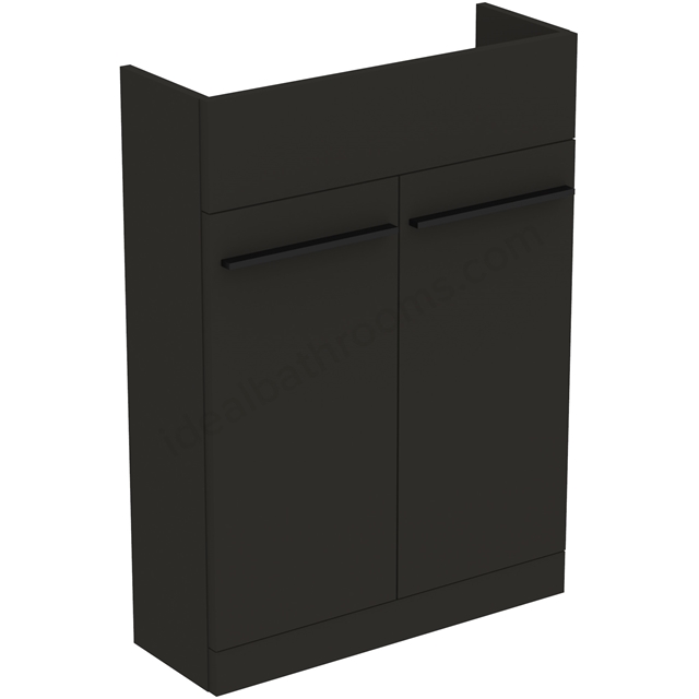 Ideal Standard i.life S 600mm Compact Semi Countertop Basin Unit with 2 Doors - Carbon Grey Matt