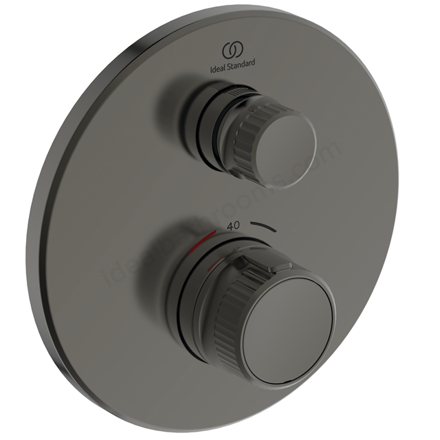 Atelier Ceratherm Navigo Built-In shower mixer; Round Thermostatic; 1 Outlet - Magnetic Grey