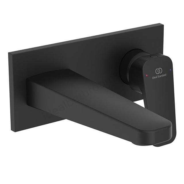 Ideal Standard Ceraplan Single Lever Wall Mounted Basin Mixer - Silk Black
