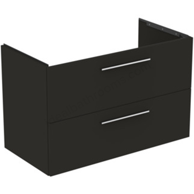 Ideal Standard i.Life B 1000 x 500mm Vanity Unit w/ 2 Drawers & Left Hand Basin - Carbon Grey Matt