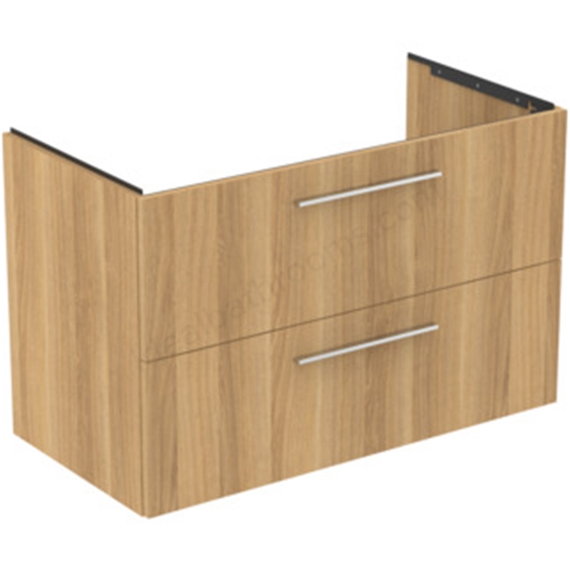 Ideal Standard i.Life B 1000 x 500mm Vanity Unit w/ 2 Drawers & Left Hand Basin - Natural Oak