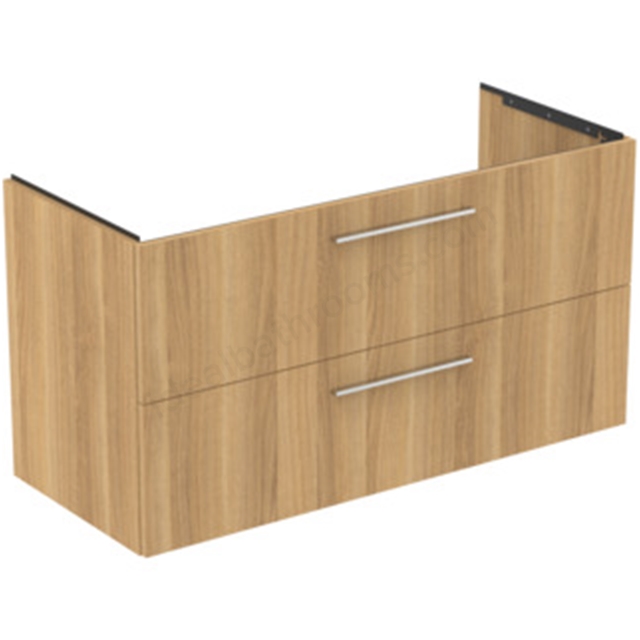 Ideal Standard i.Life B 1200 x 500mm Vanity Unit w/ 2 Drawers & Left Hand Basin - Natural Oak