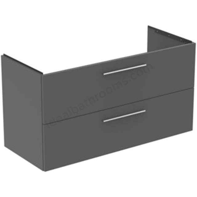 Ideal Standard i.Life B 1200 x 500mm Vanity Unit w/ 2 Drawers & Right Hand Basin - Quartz Matt Grey