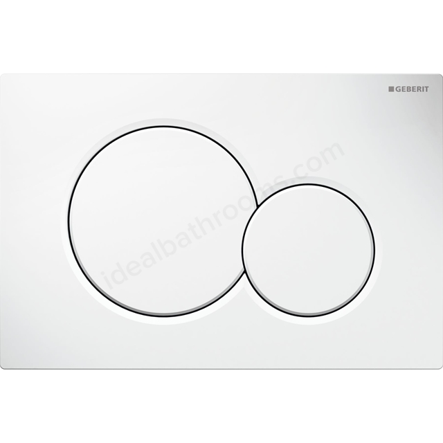 Geberit Sigma01 Round Dual Flush Plate - White