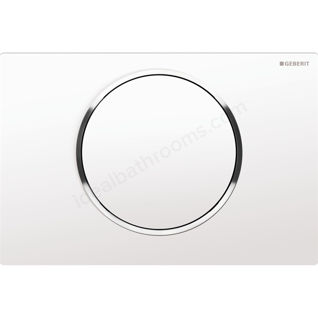 Geberit Sigma10 stop-and-go Flush Plate - White & Chrome