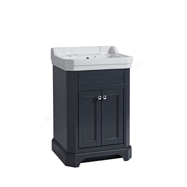 Tavistock Vitoria 590mm Freestanding Vanity Unit; 2 Door - Matt Dark Grey