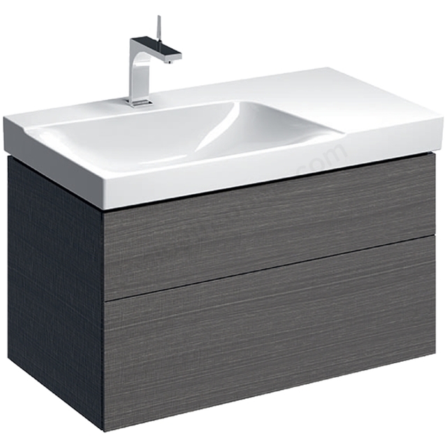 Geberit Xeno2 900mm Basin Unit 2 Drw LH Scul Grey