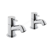 Vitra Minimax Bath Pillar Taps - Chrome