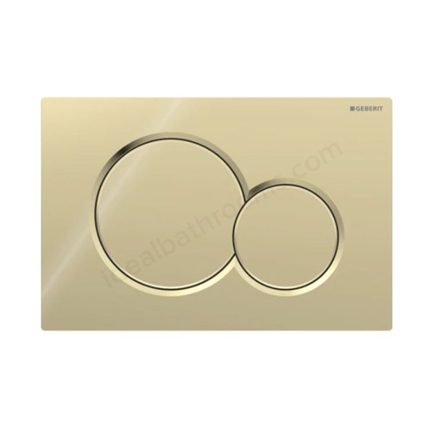 Geberit Sigma01 Round Dual Flush Plate - Fine Brass
