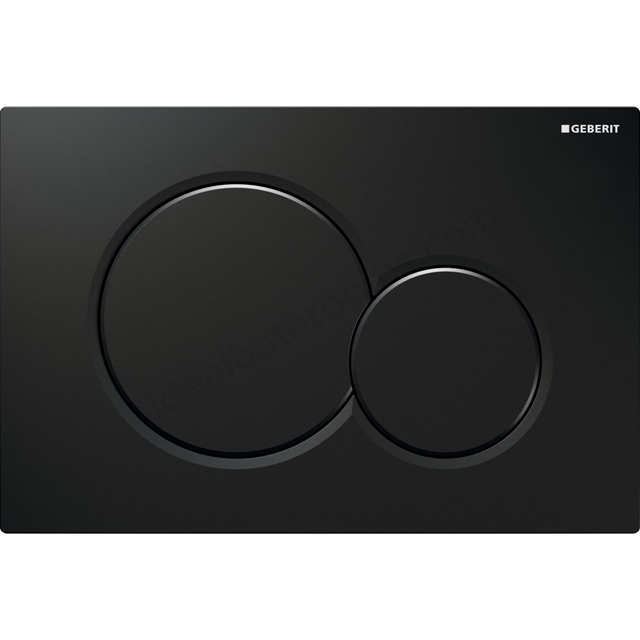 Geberit Sigma01 Round Dual Flush Plate - Black
