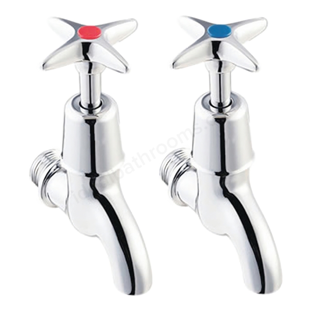 Twyford Sola Pair of Wall-Hung Basin Taps