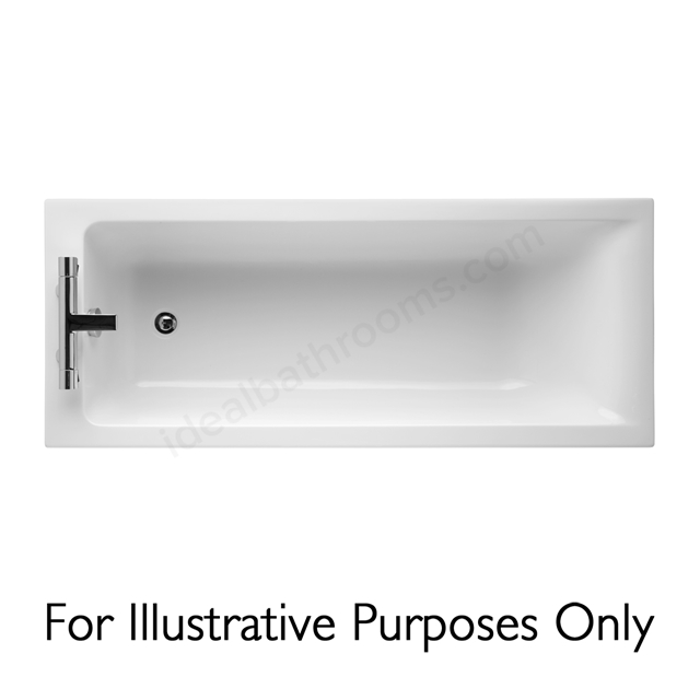 Ideal Standard Idealform+ Single Ended; Concept; No Tap Hole White 1700 x 700mm Bath