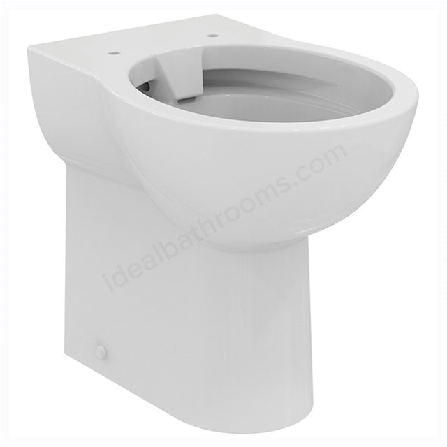 Armitage Shanks Contour 21+ Raised Height Back-To-Wall Rimless Toilet Bowl With Raised Horizontal Outlet And Anti-Microbial Glaze