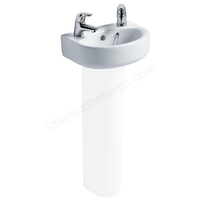 Ideal Standard Concept Arc 350mm Cloakroom Basin; 2 Tap Holes - White