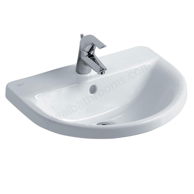Ideal Standard Concept Arc 550mm Countertop Basin; 1 Tap Hole - White