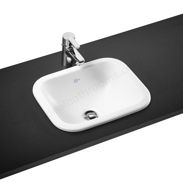 Ideal Standard Concept Cube 420mm Countertop Basin; 1 Tap Hole - White