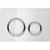 Geberit Sigma50 Round Dual Flush Plate - White & Chrome