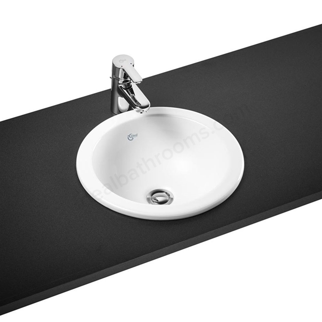 Ideal Standard Concept Sphere 380mm Countertop Basin; 0 Tap Holes - White
