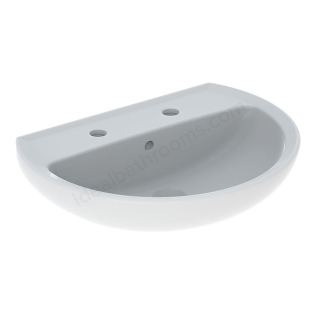 Twyford Alcona 600mmW Vanity Basin, 2 Tap Holes