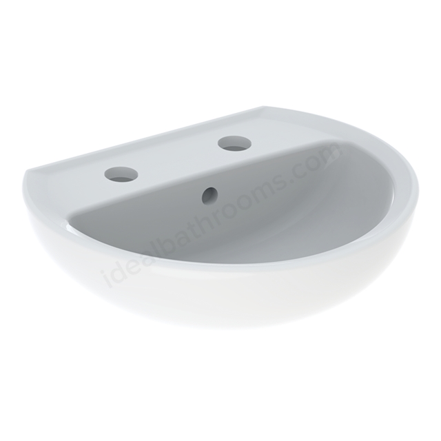 Twyford Alcona 500mmW Basin, 2 Tap Holes