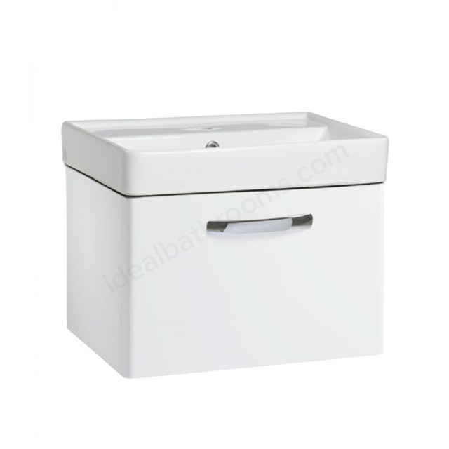 Tavistock Compass 500mm Wall Mounted Vanity Unit; 1 Drawer - White