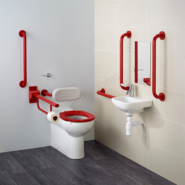 Armitage Shanks Doc M Contour 21+ Back-To-Wall Right Hand Corner Pack, Red