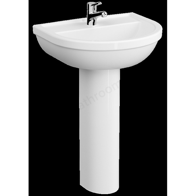VitrA Milton 550mm Washbasin 1 Tap Hole