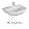 Vitra S20 500mm Washbasin 2 Tap Holes