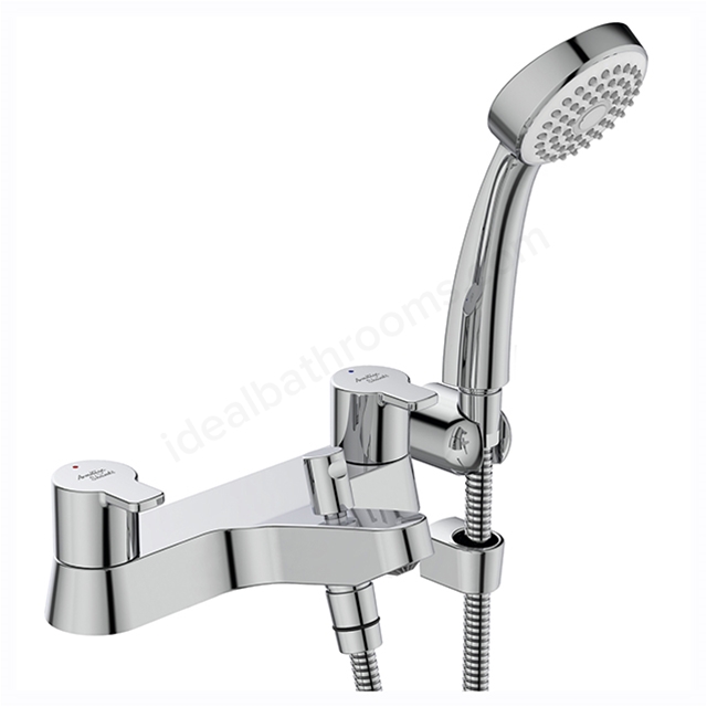 Armitage Shanks Sandringham SL 21 2 Taphole Bath Shower Mixer with Hose, Handspray And Category 5 Hose Retainer