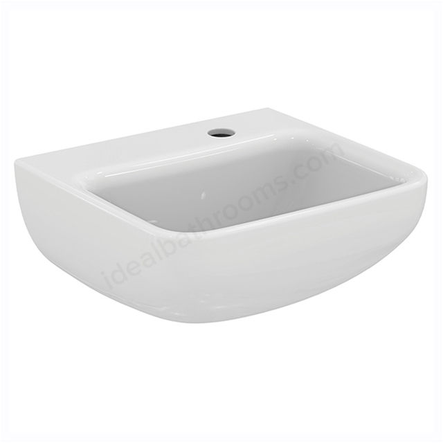 Armitage Shanks Contour 21+ 400mm Back Outlet Basin With 1 Right-Hand Taphole And Anti-Microbial Glaze