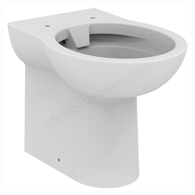 Armitage Shanks Contour 21+ Back-To-Wall Rimless Toilet Bowl With Raised Horizonal Outlet And Anti-Microbial Glaze
