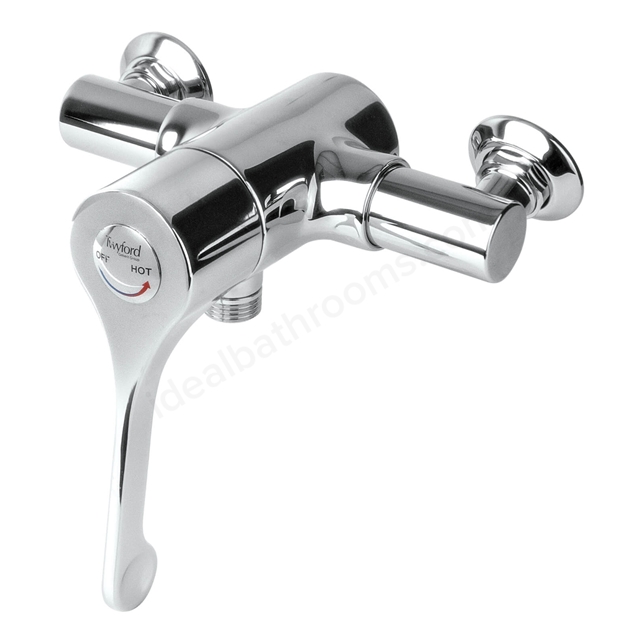 Twyford Thermostatic Single-Lever Shower Mixer, Bottom Outlet