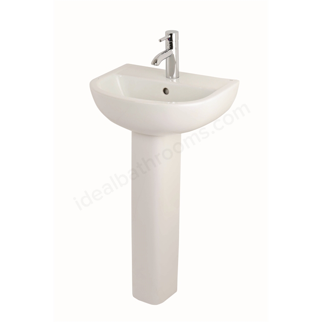 RAK Ceramics Compact 450mm Pedestal Basin 1 Tap Hole