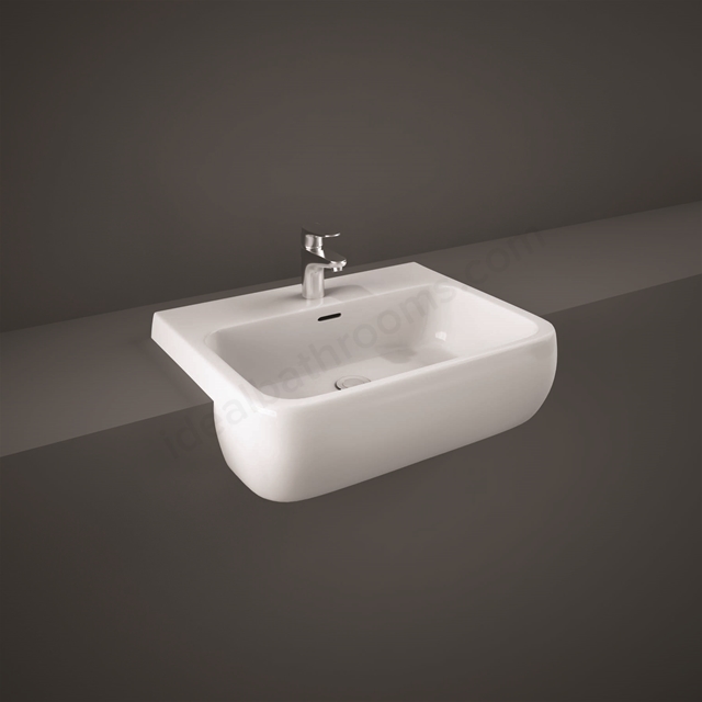 RAK Ceramics Metropolitan 520mm x 425mm Semi Recessed Basin 1 Tap Hole