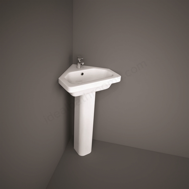 RAK Ceramics Resort 400mm Corner Basin 1 Tap Hole