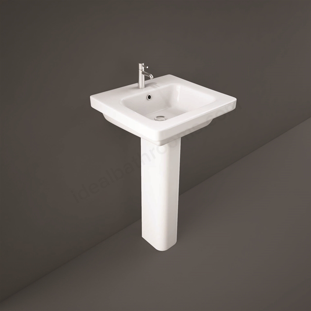 RAK Ceramics Resort 500mm Pedestal Basin 1 Tap Hole