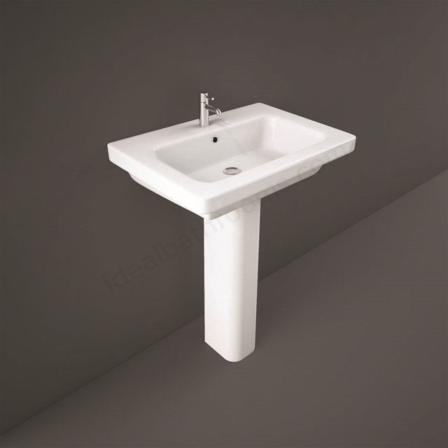 RAK Ceramics Resort 650mm Pedestal Basin 1 Tap Hole