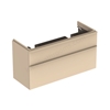 Geberit Smyle Square 1200mm double washbasin unit 2 drawer sand
